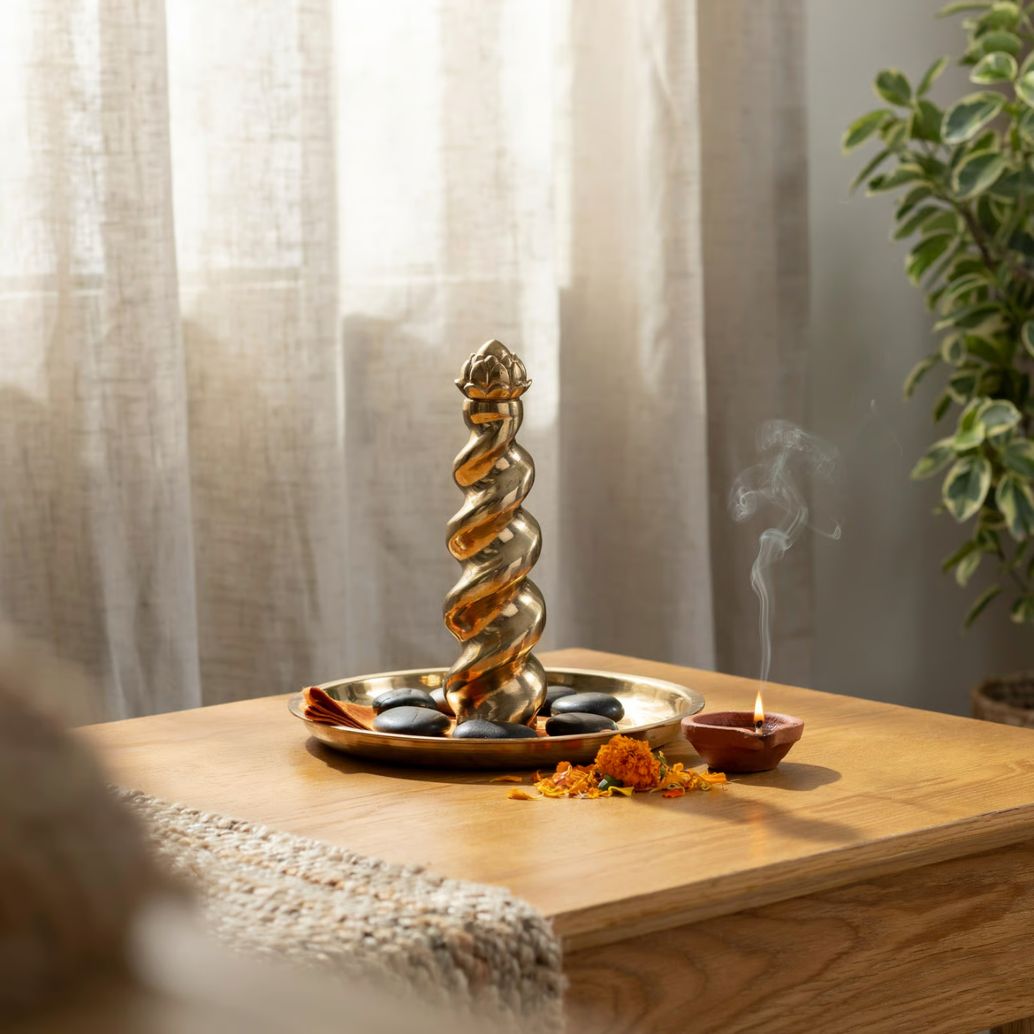 Brass Helix Vastu Remedy: Supporting North-West Direction Balance with SevenHeaven
