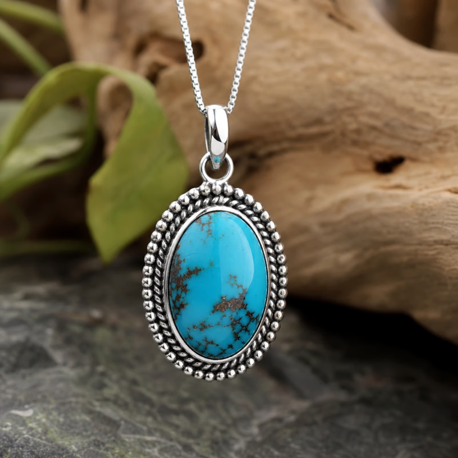 SevenHeaven Irani Feroza Pendant: Attract Wealth, Emotional Balance and Protection