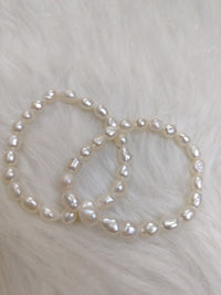 Natural Pearl Bracelet for Women | Genuine Pearl Beaded Bracelet for Calm Energy, Intuition, Spiritual Balance & Everyday Elegant Wear