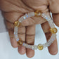 Gaj Kesari Yog Bracelet | Natural Citrine & Moonstone Gemstone Bracelet | Prosperity Wealth Intention Energy Balance & Positive Vibes Jewellery