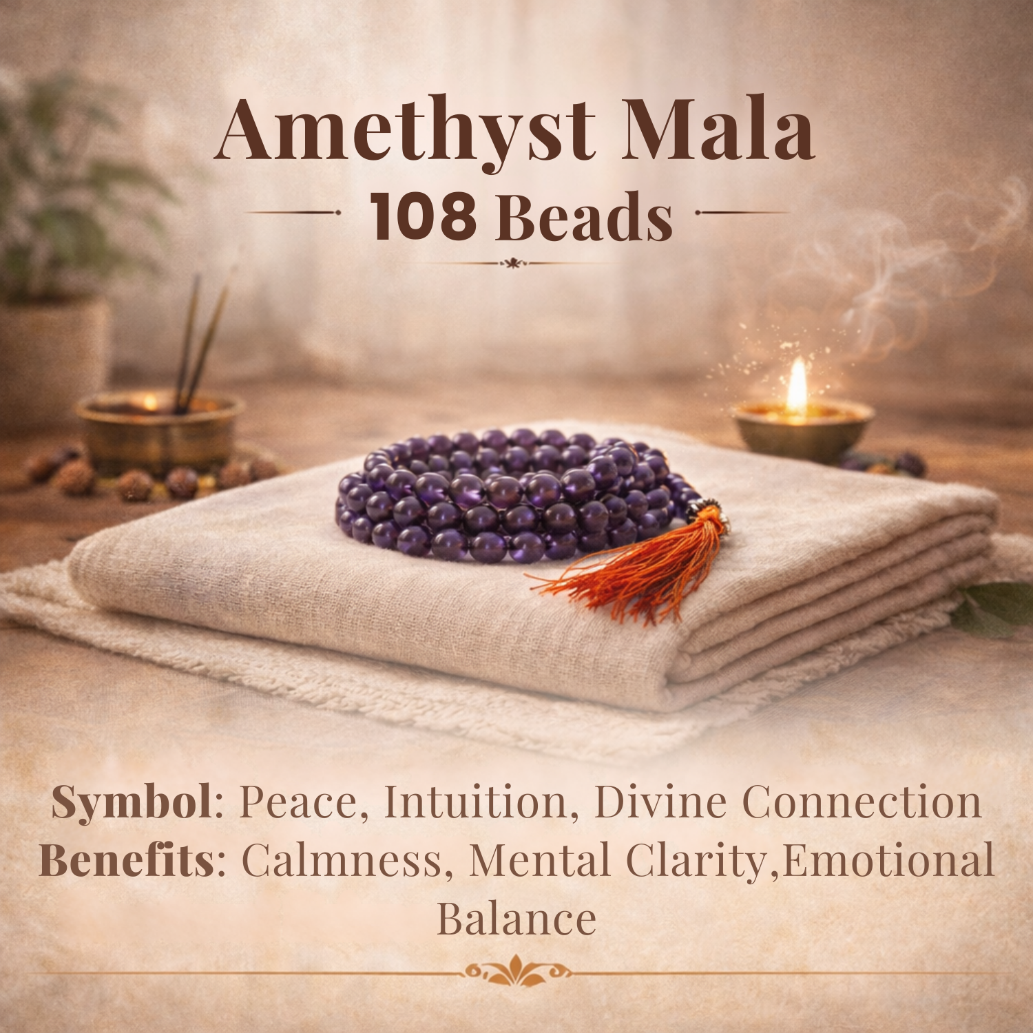 Amethyst Mala 108 Beads