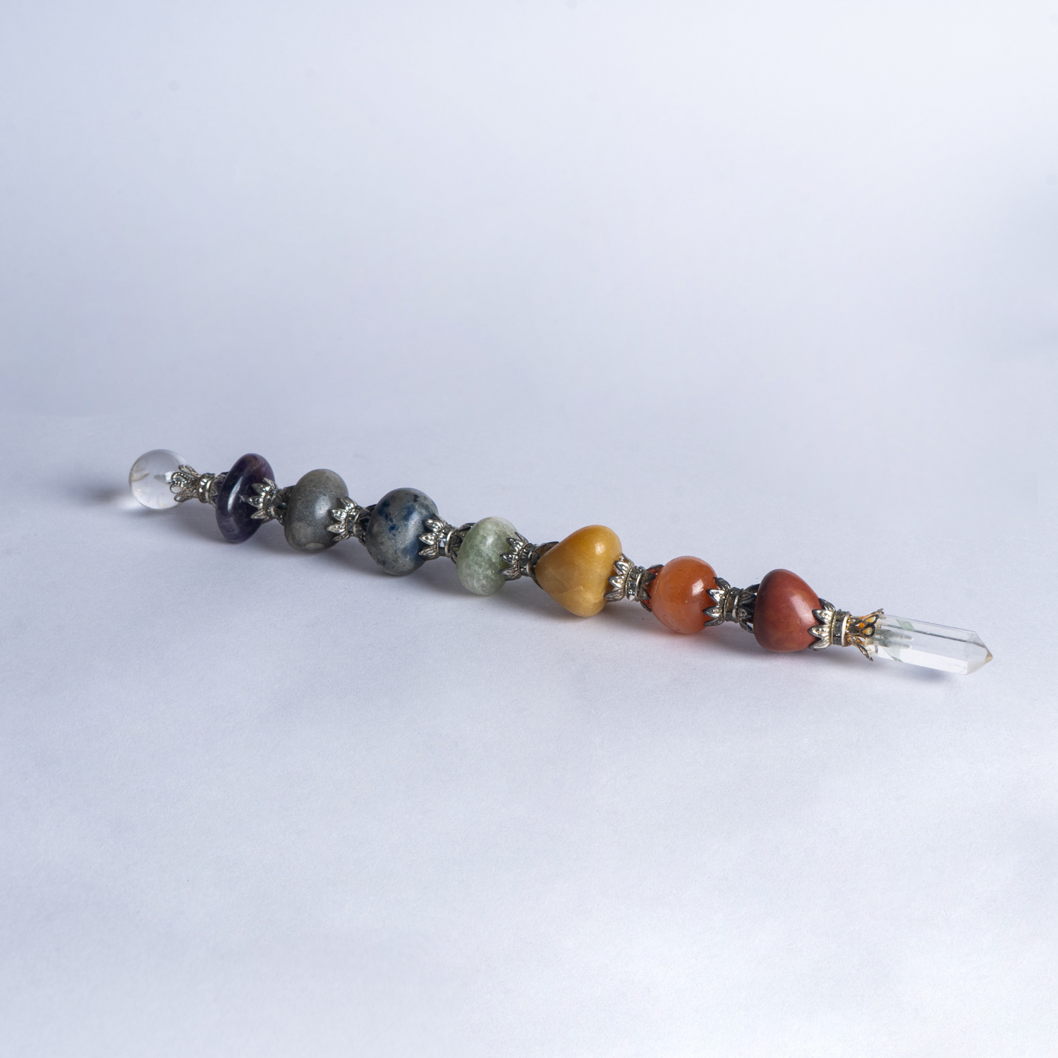 Seven Chakra Tumbled Stone Wellness Stick – Chakra Balancer & Energy Healing Tool