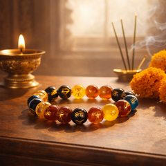 Om Mani Padmane Multi Onyx Bracelet