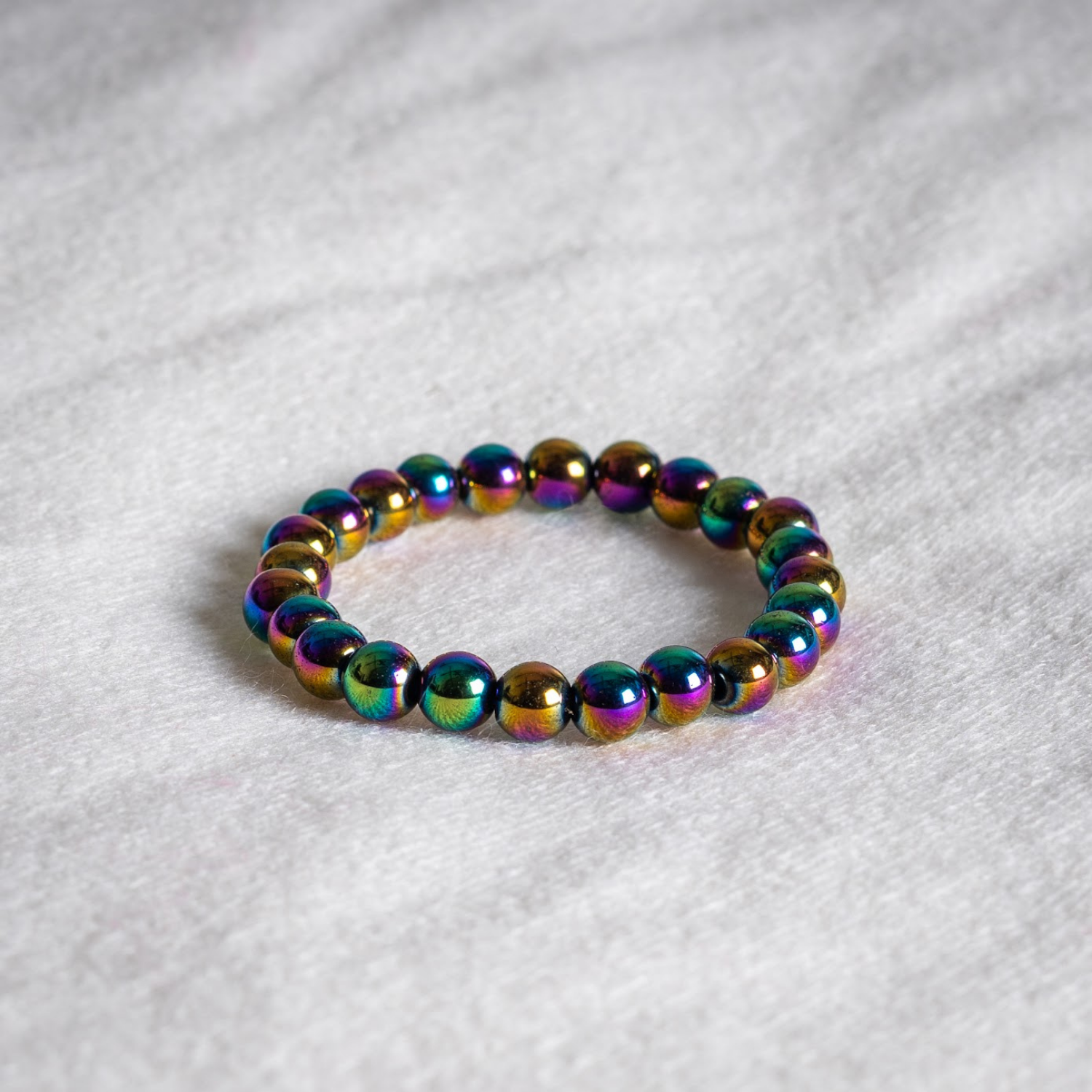 Titanium Coated Aura Quartz Bracelet