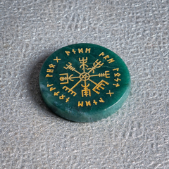 Rune Vegvisir on Jade