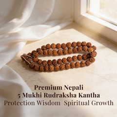 Premium Nepali 5 Mukhi Rudraksha Kantha