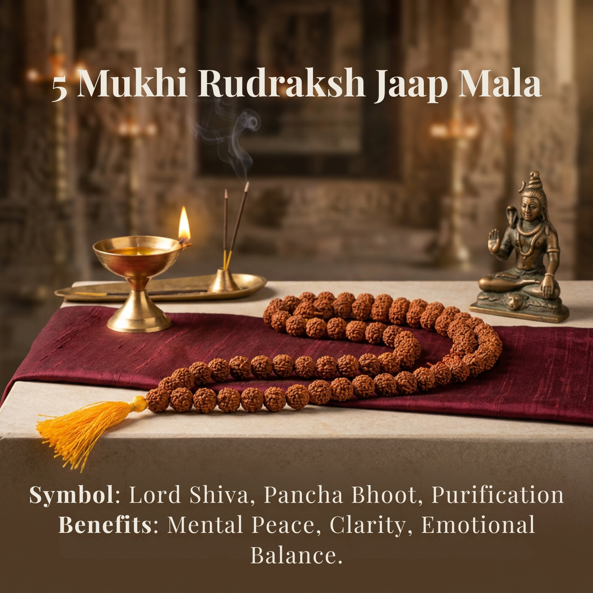 5 Mukhi Rudraksh Jaap Mala