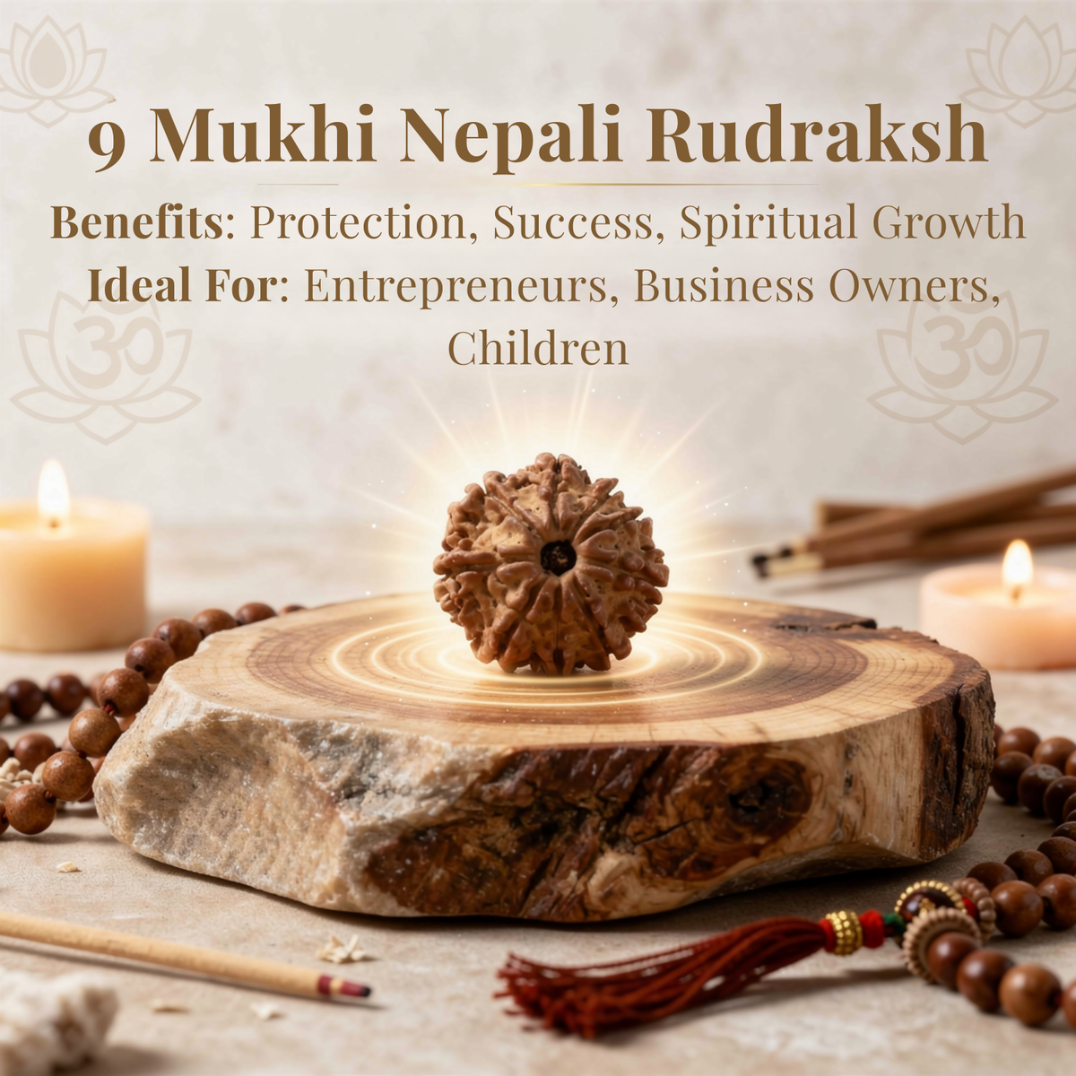 9 Mukhi Nepali Rudraksh