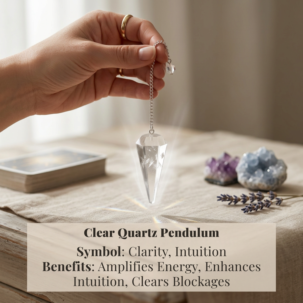 Clear Quartz Pendulum