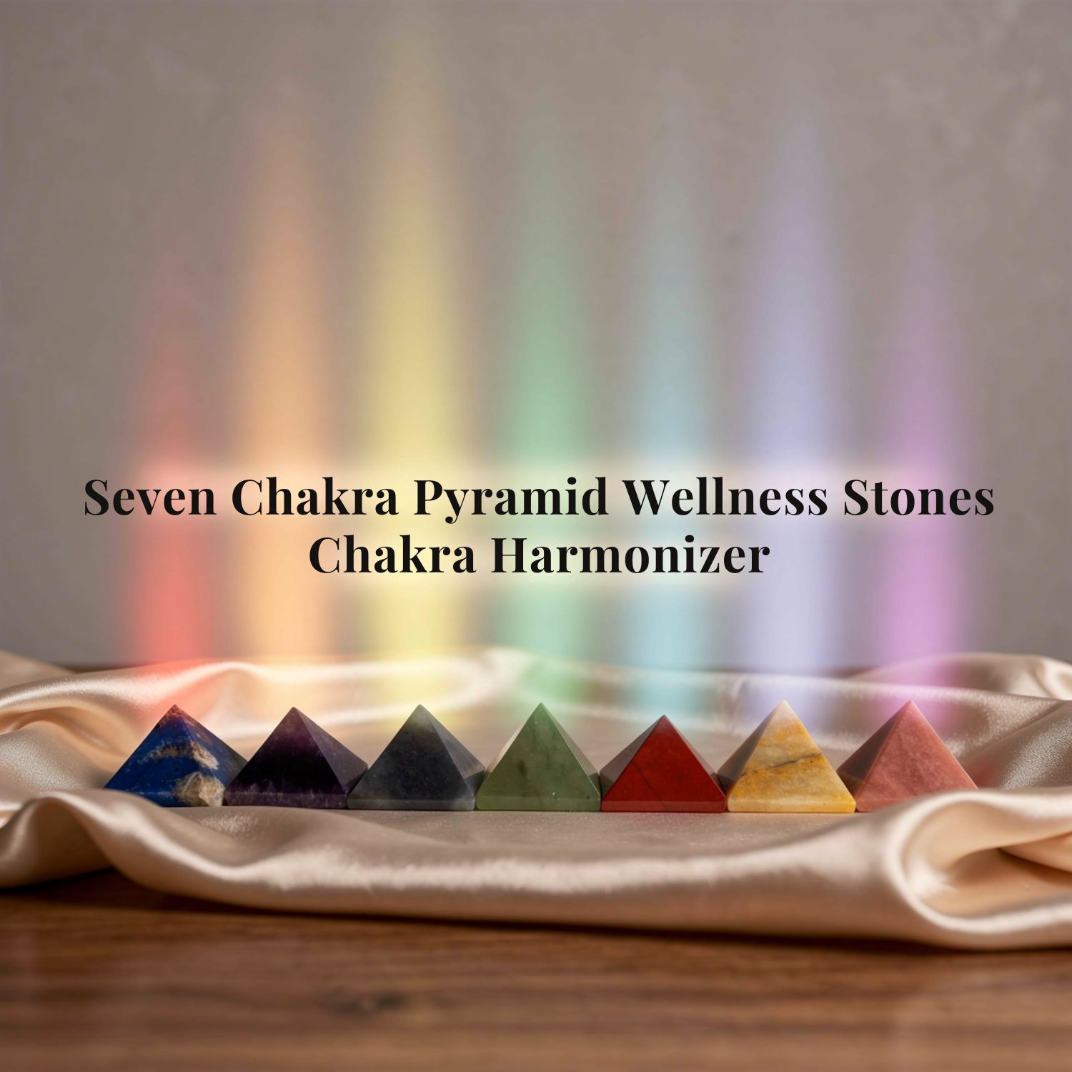 Seven Chakra Pyramid Wellness Stones