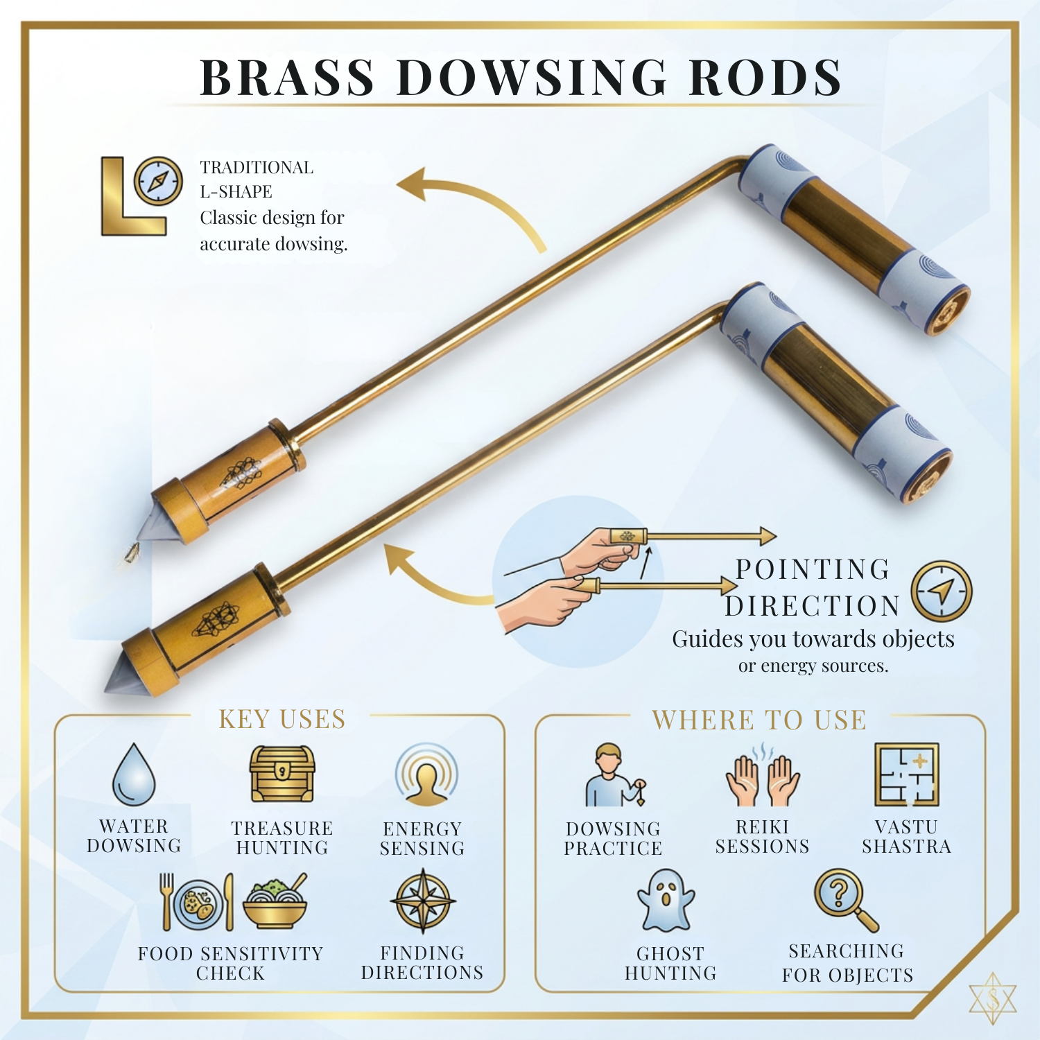 Brass Dowsing Rod