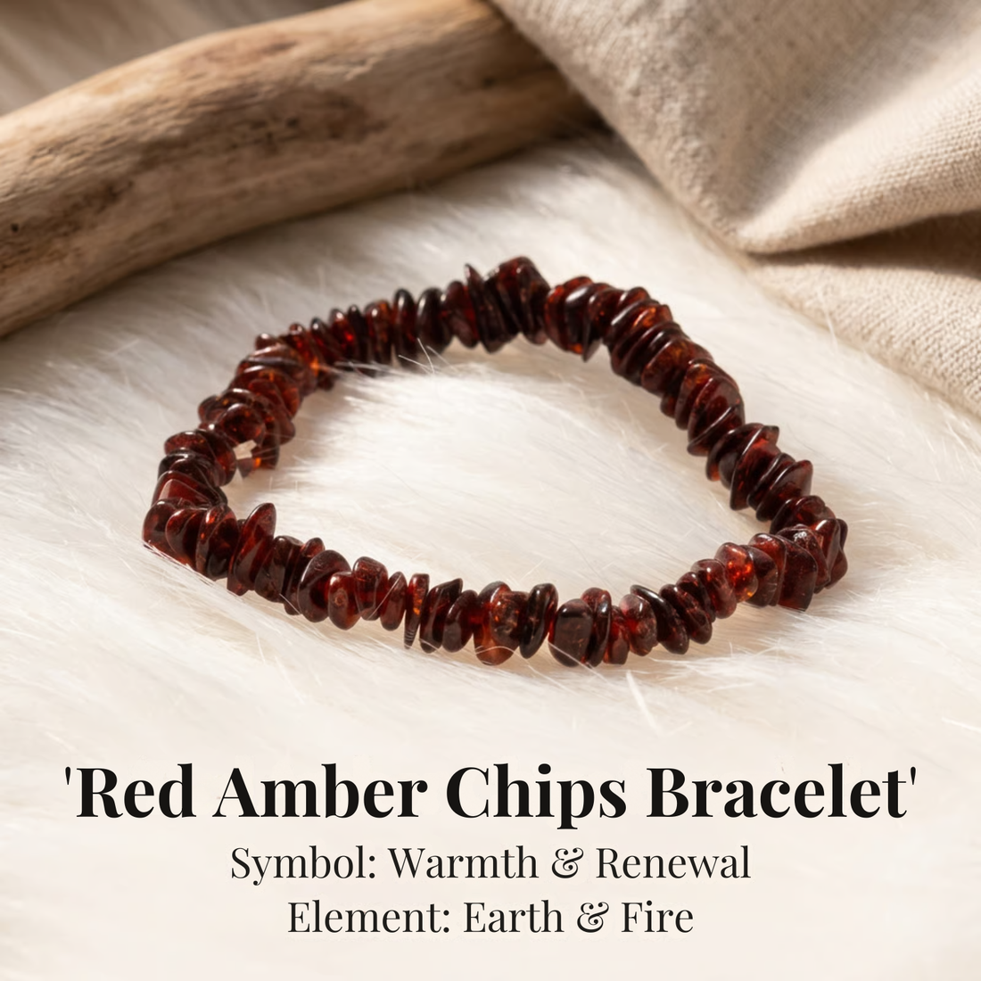 Red Amber Chips Bracelet