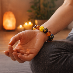Om Mani Padmane Multi Onyx Bracelet