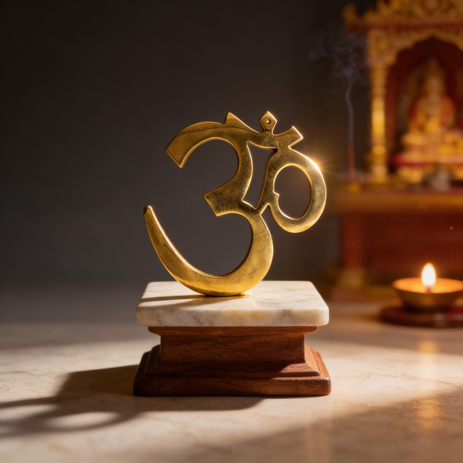 Om Made In Brass 6 Inches