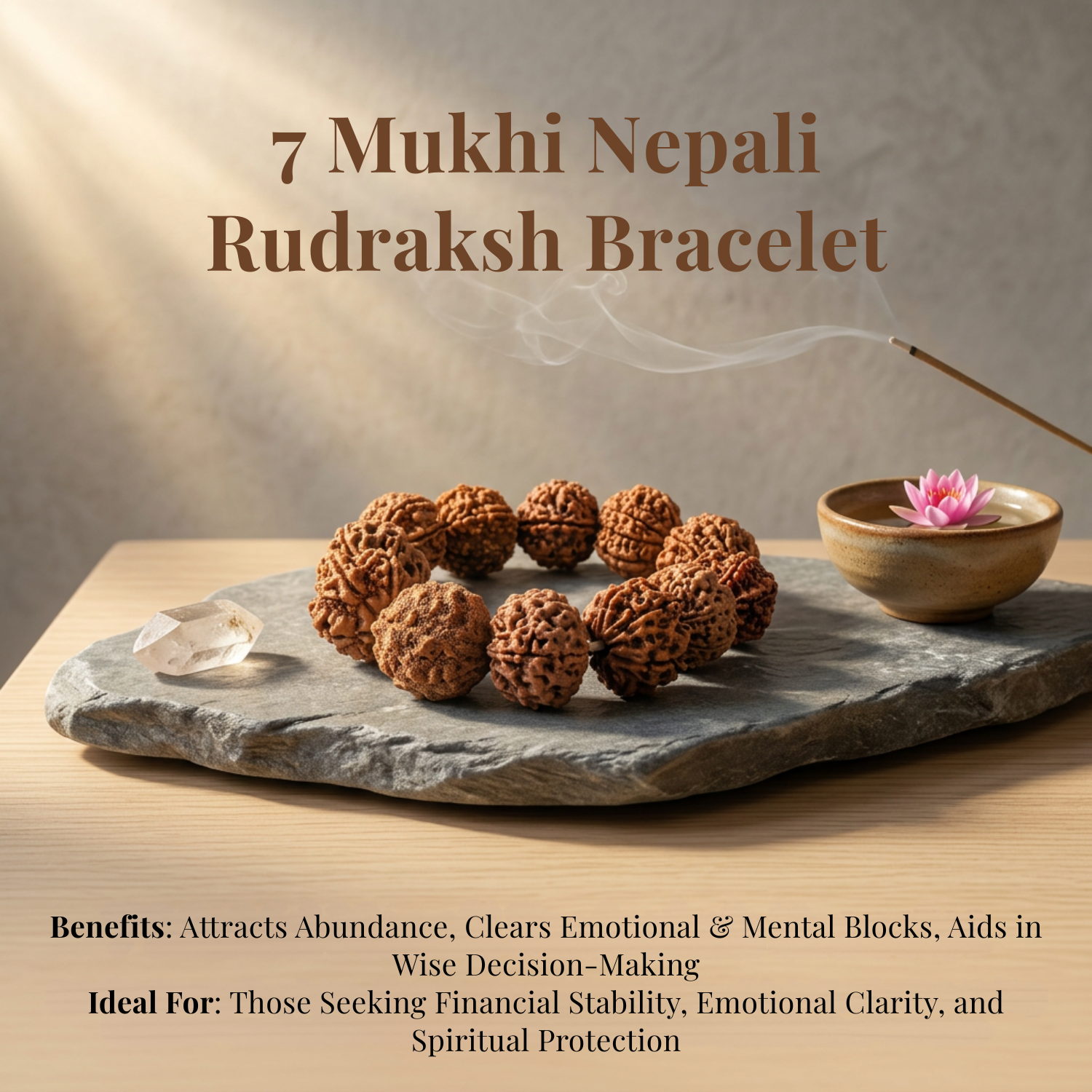 7 Mukhi Nepali Rudraksh Bracelet