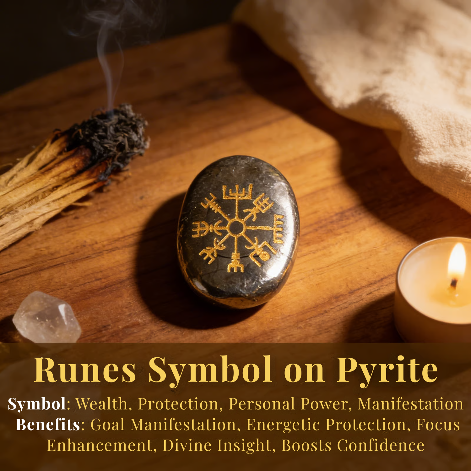 Runes Symbol on Pyrite