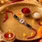 Bro Rakhi | Premium Bead Rakhi with Tiger Eye Hematite & Black Obsidian Stones | Handmade Raksha Bandhan Rakhi for Brother | Symbol of Protection Confidence & Positivity