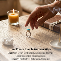 Irani Feroza Ring in German Silver