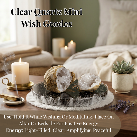 Clear Quartz Small Wish Geodes