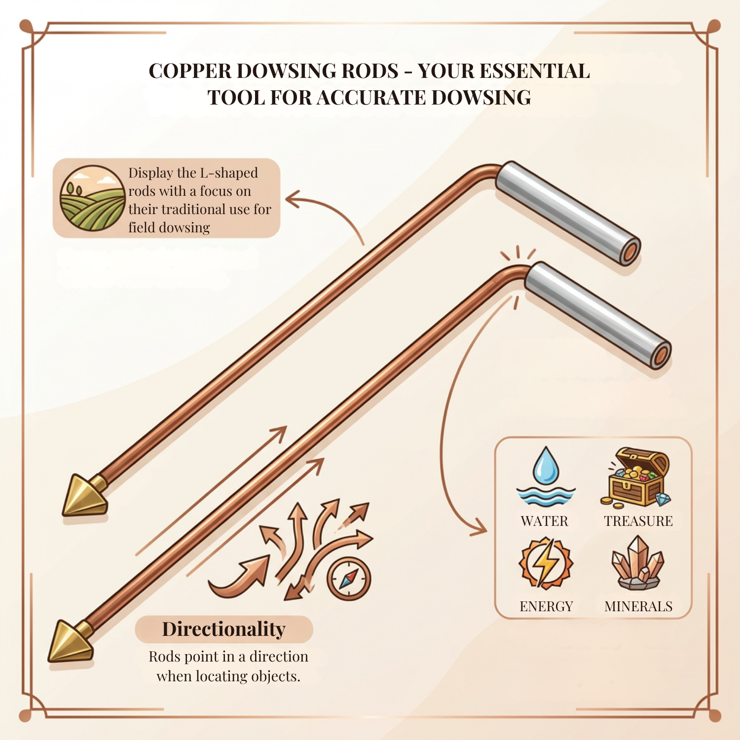 Copper Dowsing Rod