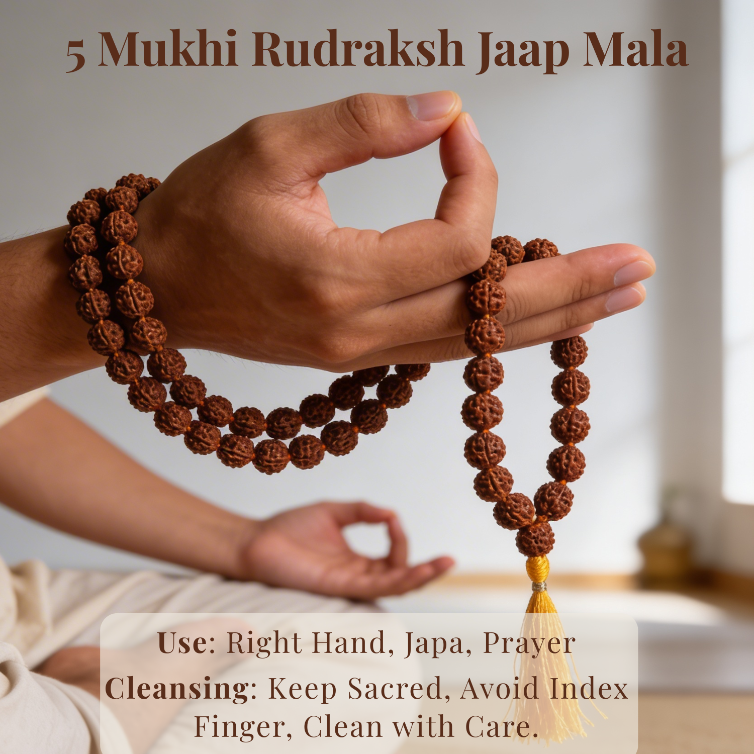 5 Mukhi Rudraksh Jaap Mala