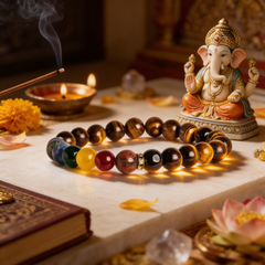 7 Chakra with Tiger Eye Bracelet