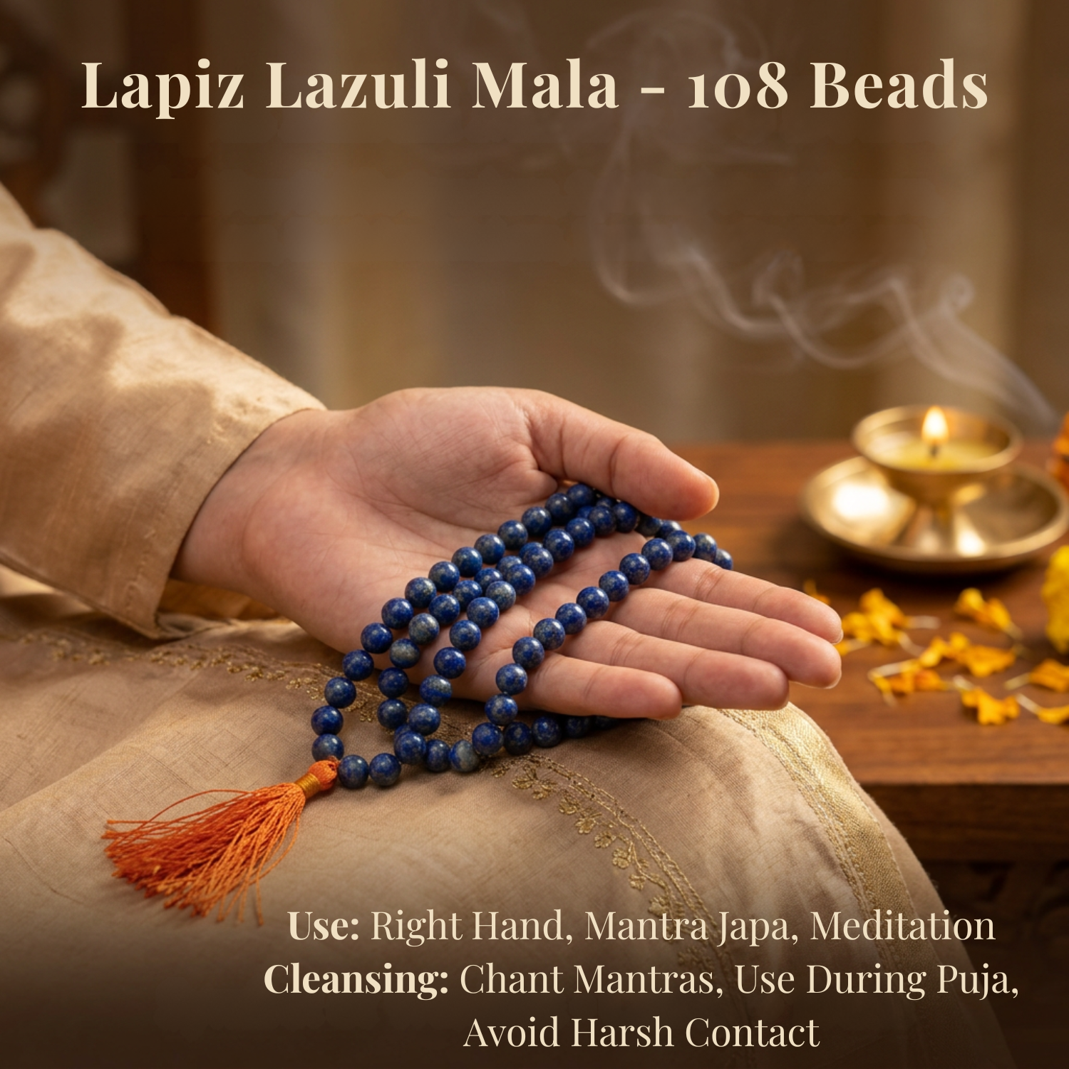 Lapis Lazuli Mala 108 Beads