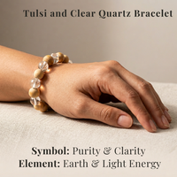 Tulsi and Clear Quartz Bracelet