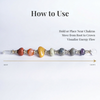 Seven Chakra Tumbled Crystal Healing Stick