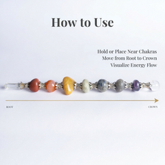 Seven Chakra Tumbled Crystal Healing Stick