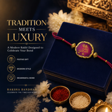 Premium Krishna Crystal Rakhi Bracelet for Brother | Natural Crystal Stone Raksha Bandhan Rakhi | Handcrafted Design with Elegant Finish