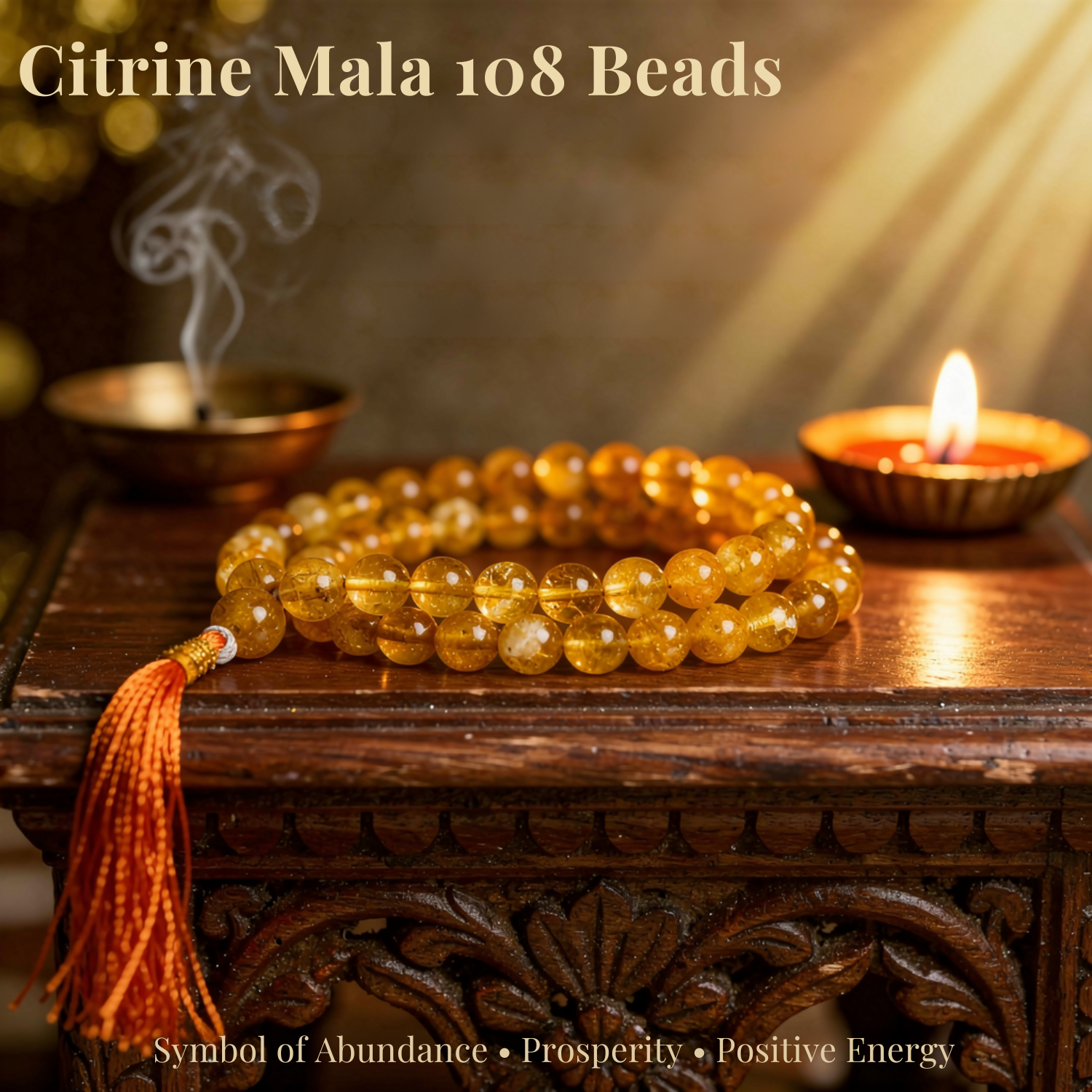 Citrine Mala 108 Beads