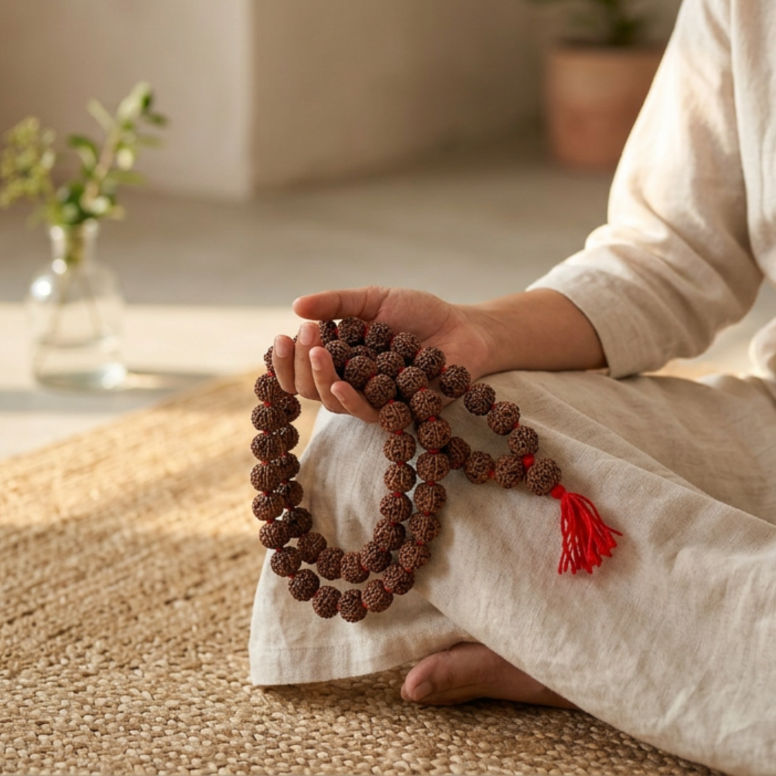 6 Mukhi Nepali Rudraksha Kantha Mala