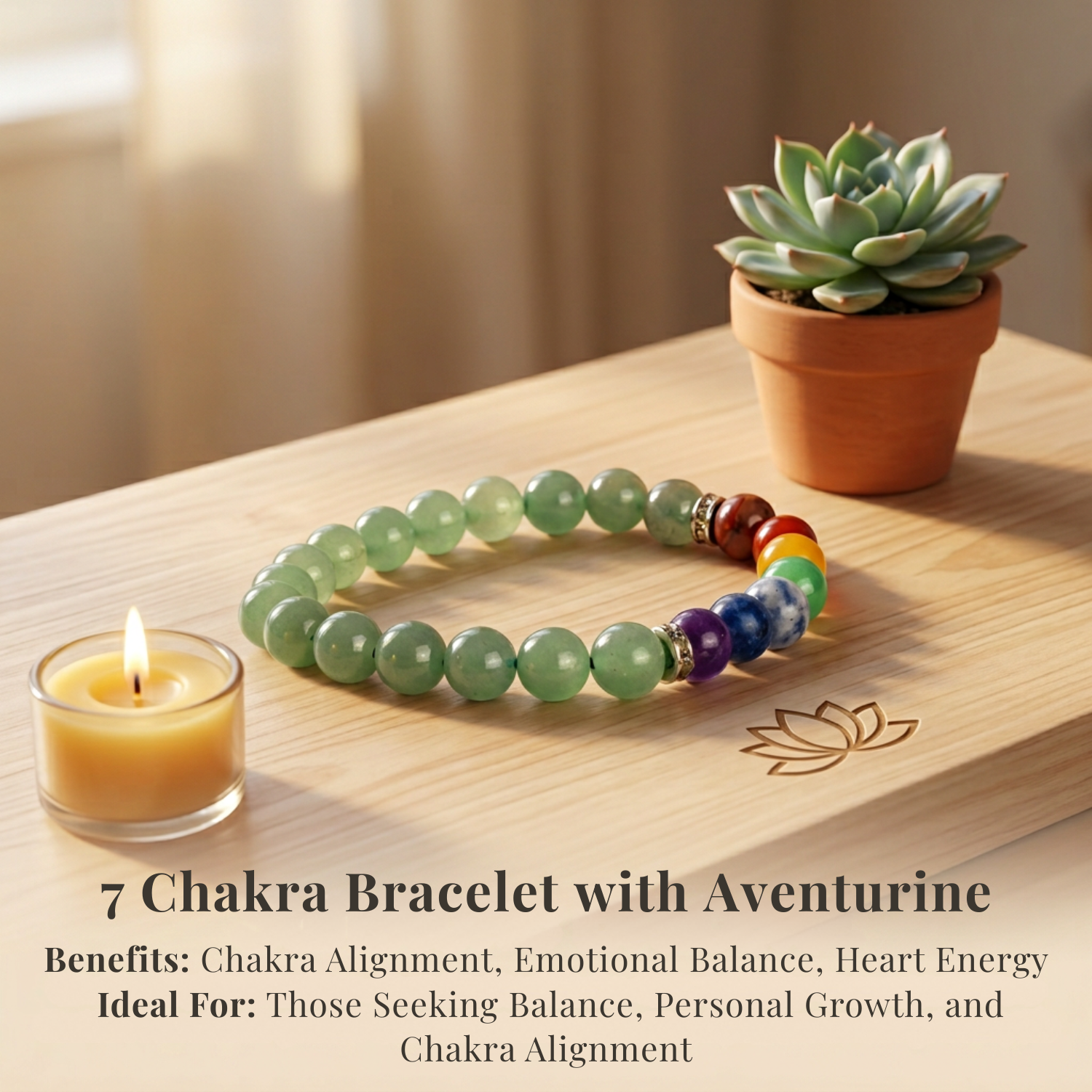 7 Chakra Bracelet with Aventurine
