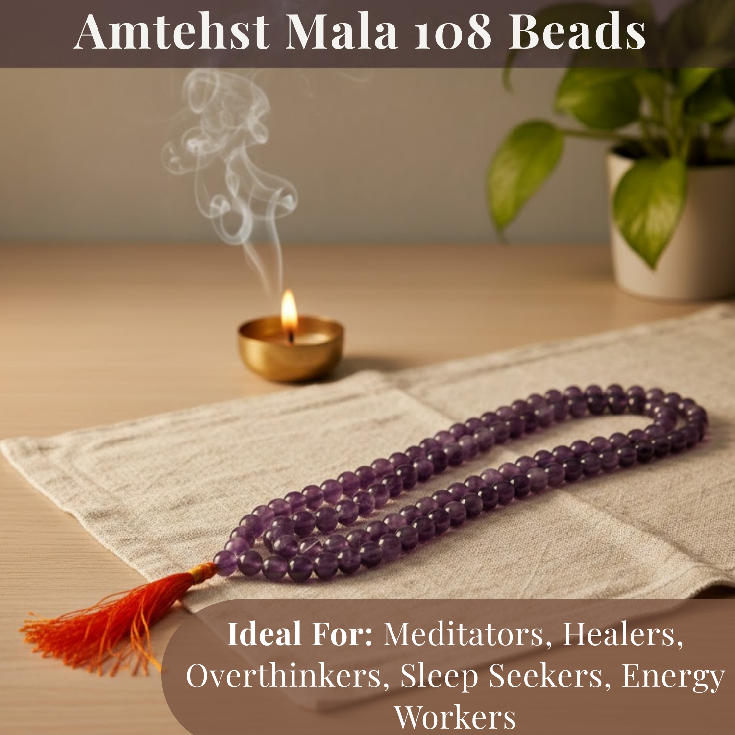 Amethyst Mala 108 Beads