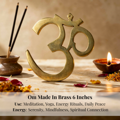 Om Made In Brass 6 Inches
