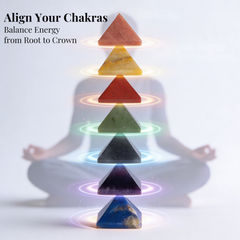 Seven Chakra Pyramid Wellness Stones