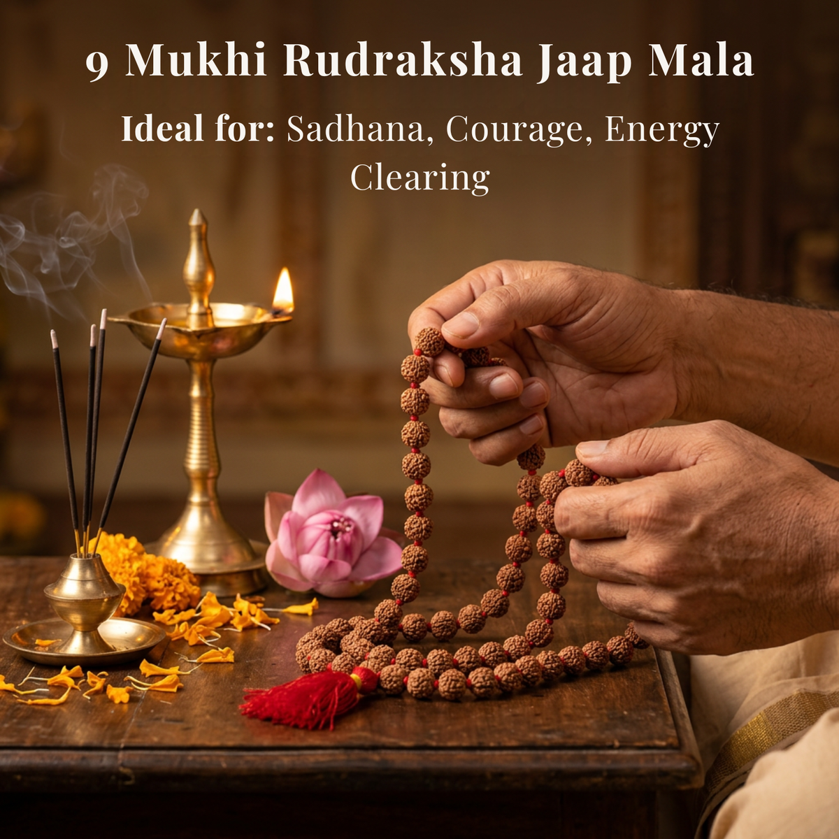 9 Mukhi Rudraksh Jaap Mala