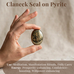 Clauneck Seal on Pyrite