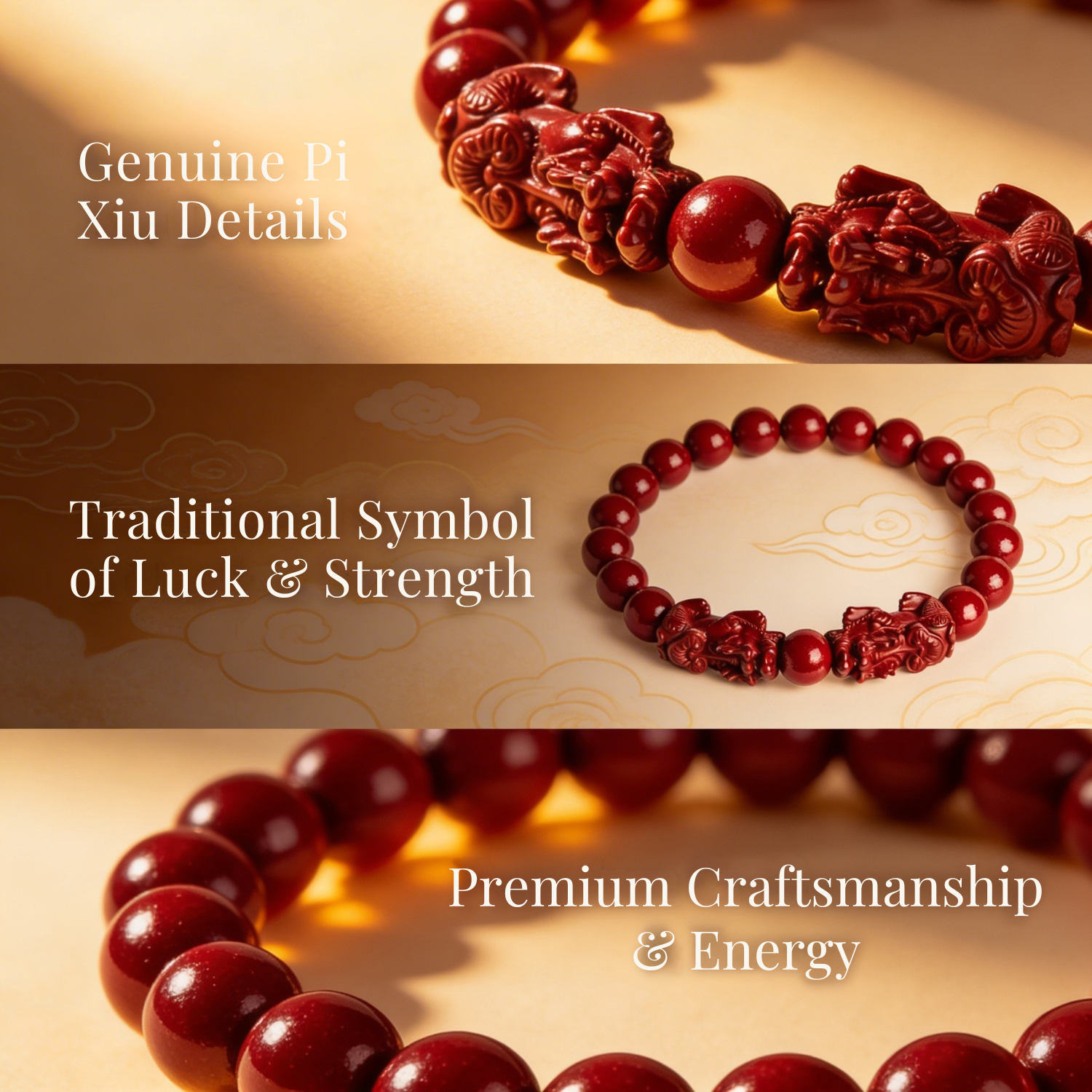 Cinnabar with Pixiu Bracelet