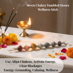Seven Chakra Tumbled Stone Wellness Stick – Chakra Balancer & Energy Healing Tool