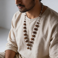 Premium Full Nepali Siddh Mala in Pure Silver for Spiritual Power & Protection
