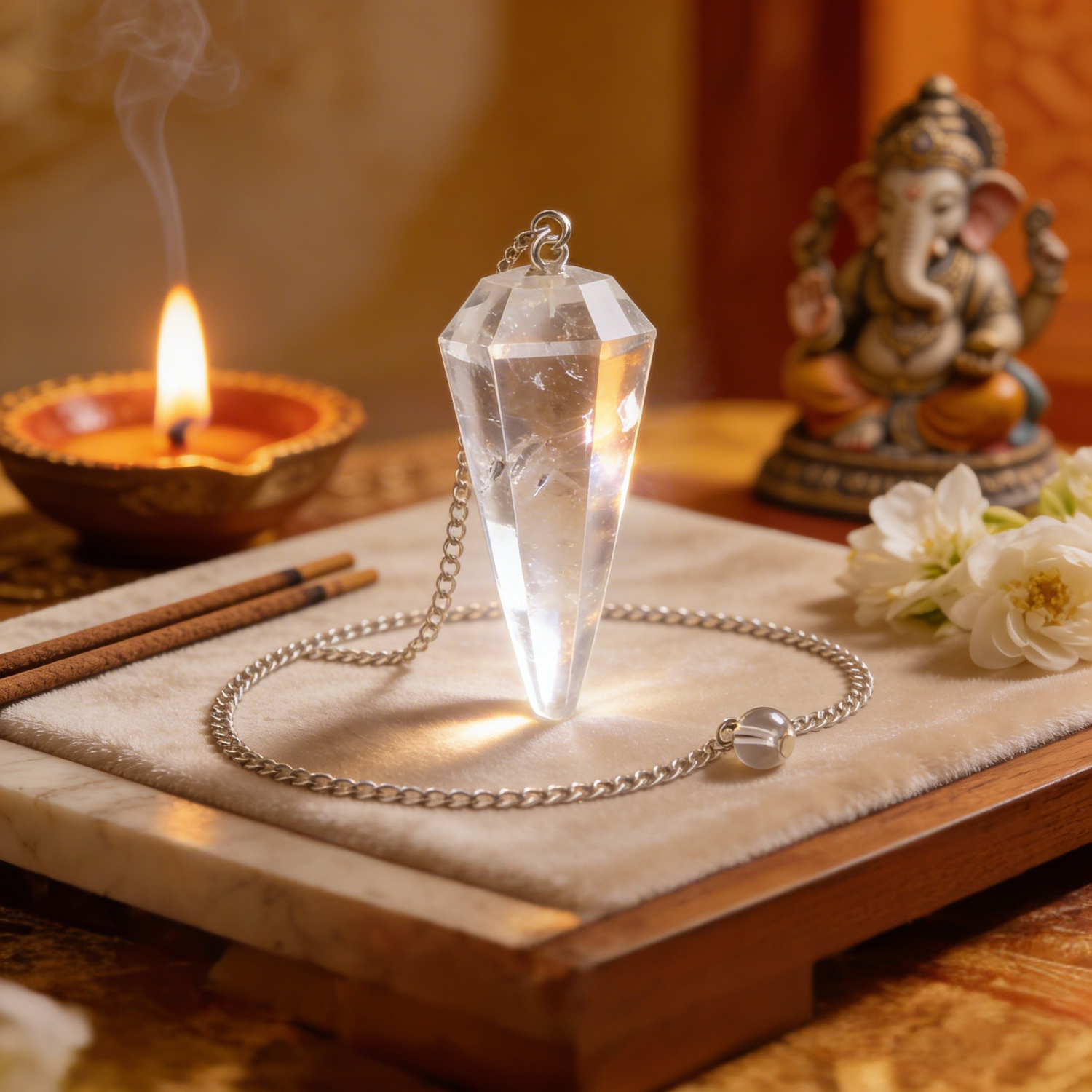 Clear Quartz Pendulum