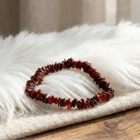 Red Amber Chips Bracelet