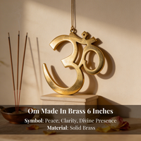 Om Made In Brass 6 Inches