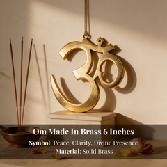 Om Made In Brass 6 Inches