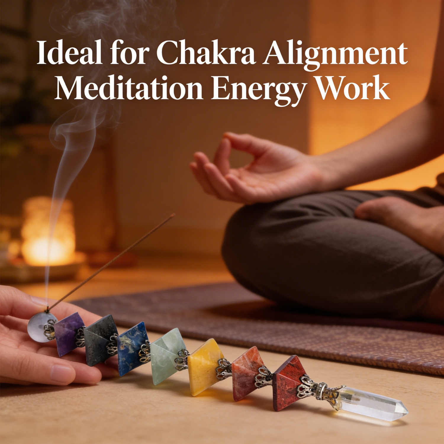 Seven Chakra Pyramid Crystals