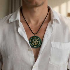 Rune Vegvisir on Jade