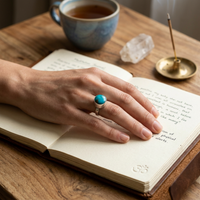 Irani Feroza Ring in German Silver