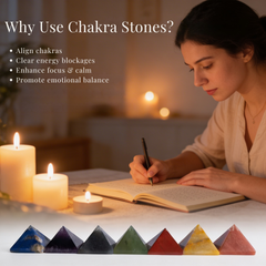 Seven Chakra Pyramid Wellness Stones